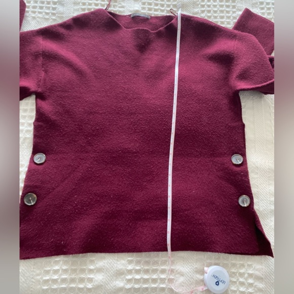Suzan Shier Women’s Sweater Tunic Wine Color Size L - Picture 8 of 8
